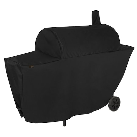 Modern Leisure Chalet Chimney Smoker Charcoal Grill Cover, 67 in. L x 26 in. W x 5 in. H, Black 2981